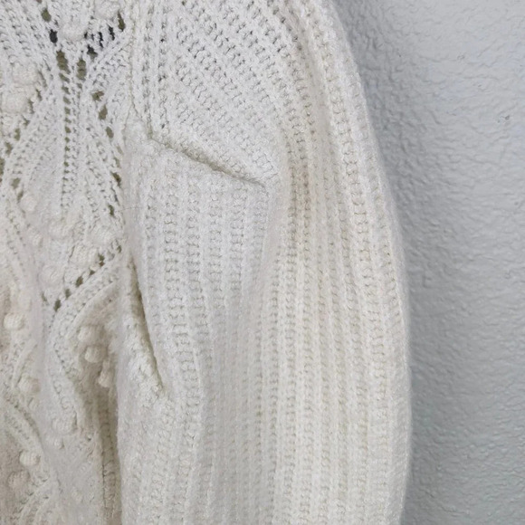 A New Day Cream Puff Sleeve Pullover Sweater Size Medium - Picture 3 of 9